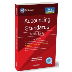 Taxmann's Accounting Standards Made Easy for CA Inter November 2023 Exam [New Syllabus] by CA. Ravi Kanth Miriyala, CA. Sunitanjani Miriyala | Accounts / Advanced Accounting